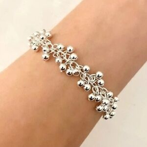 925 Sterling Silver Beaded Cha Cha Chain Bracelet